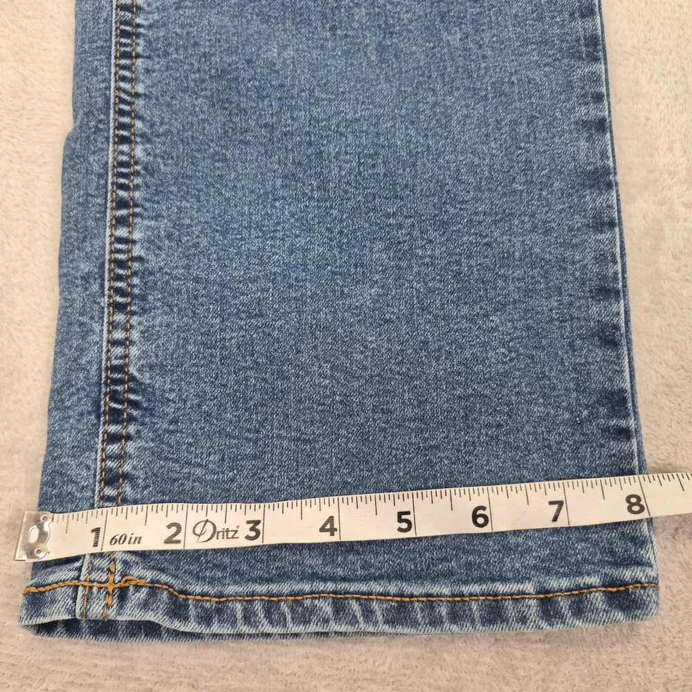 Buffalo 34 (36) x 32 David Bitton Mens Straight Leg Medium Wash Blue Denim Jeans